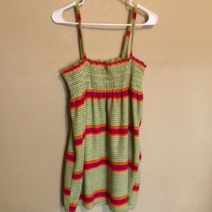 Terrycloth towel dress green beach cover-up